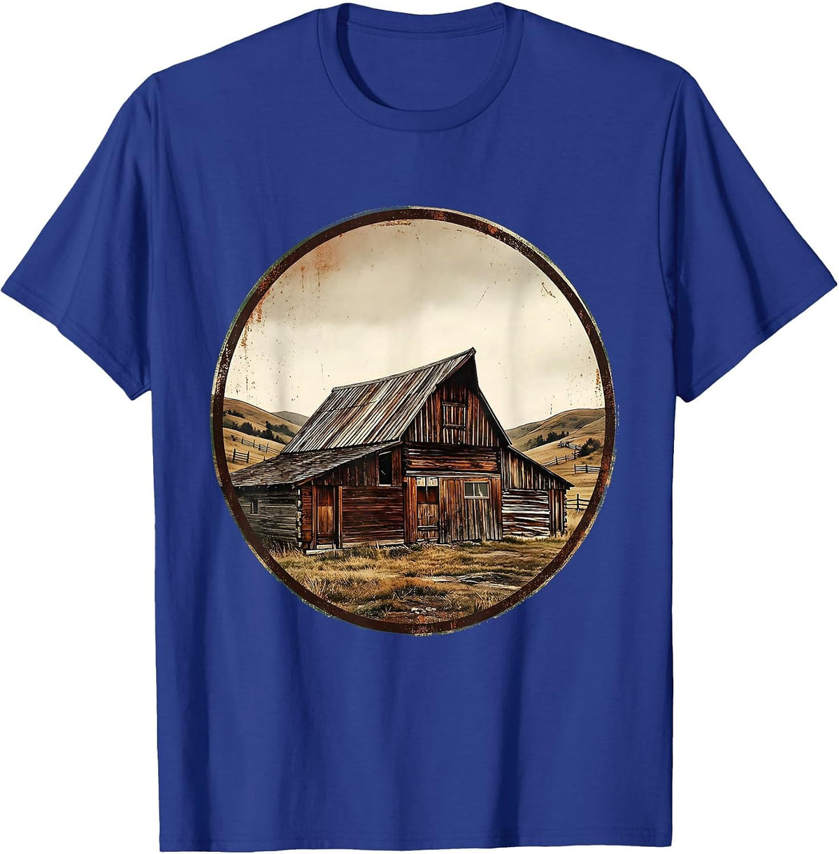 Men's Weathered Barn Rolling Hills Country Graphic T-Shirt - Royal Blue