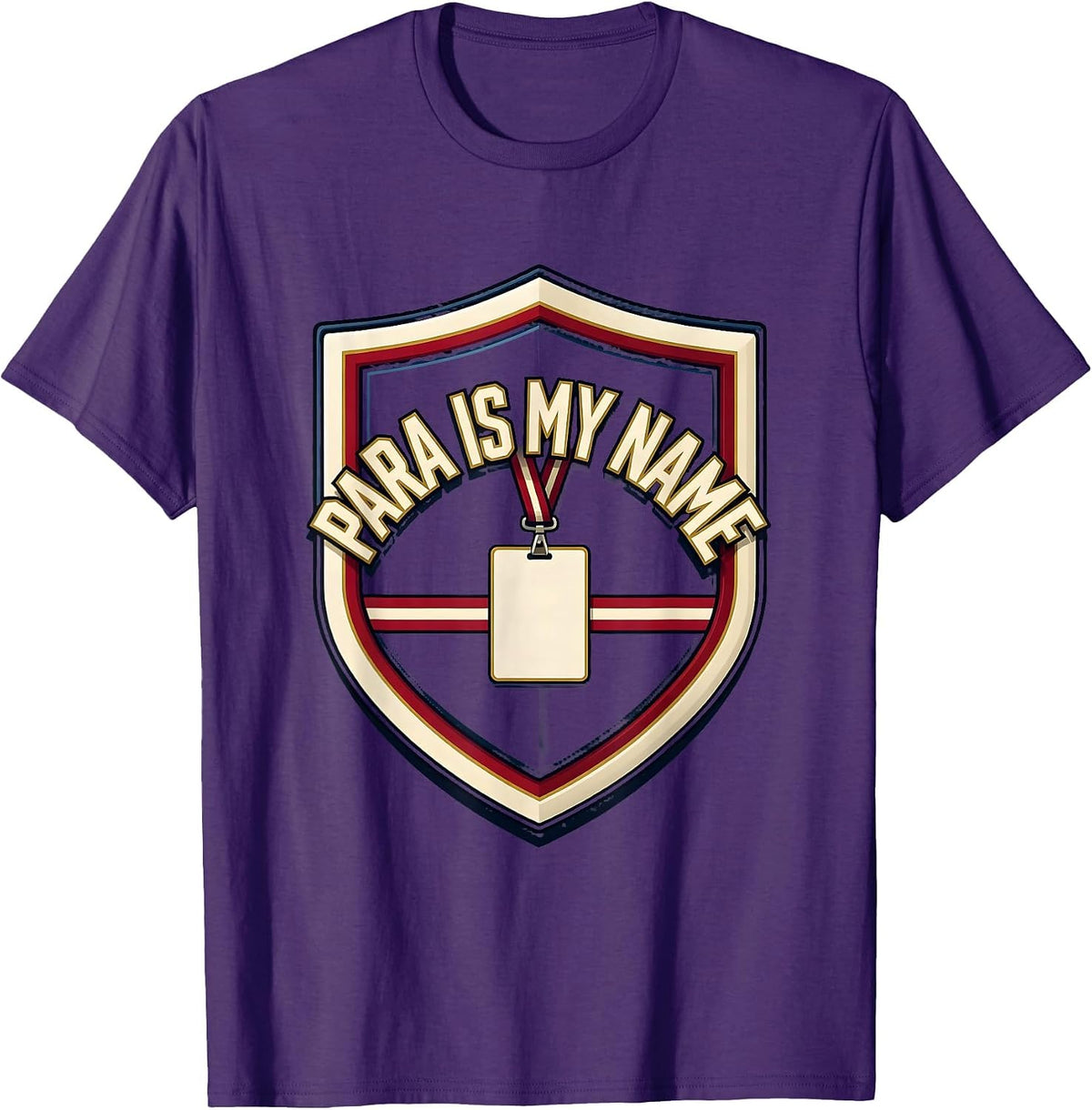 Para Is My Name Funny Paraprofessional School Support Staff T-Shirt - Purple