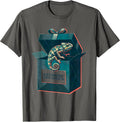 Merry Christmas From My Chameleon Risograph Reptile Keeper T-Shirt - Asphalt Grey