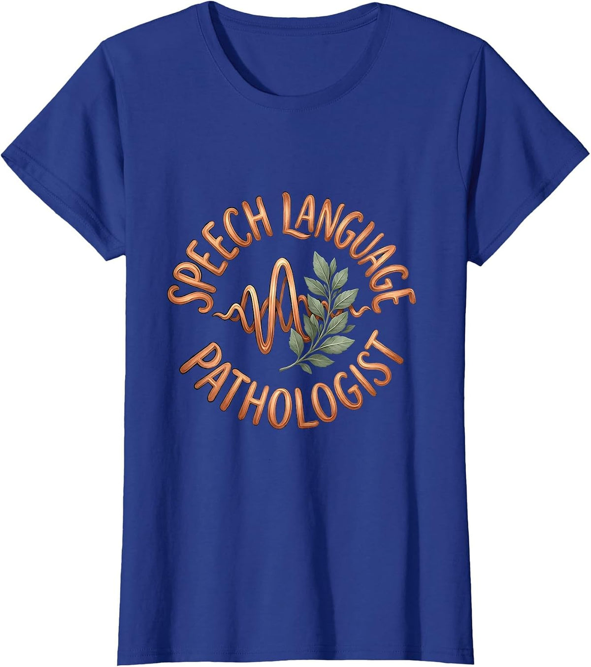 Women's Speech Language Pathologist Boho Floral SLP Professional T-Shirt - Royal Blue
