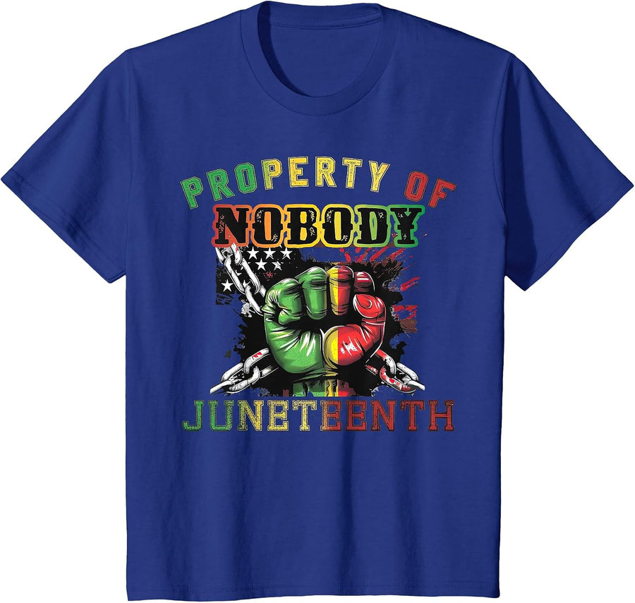 Property of Nobody Juneteenth T-Shirt - Royal Blue