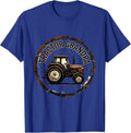 Tractor Grandpa Distressed Funny Grandpa Farmer Gift T-Shirt - Royal Blue