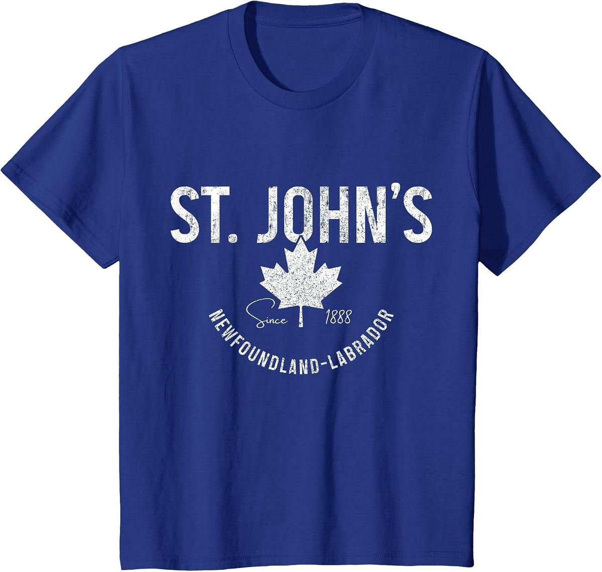 St. Johns Newfoundland Canada Souvenir Vintage T-Shirt - Royal Blue
