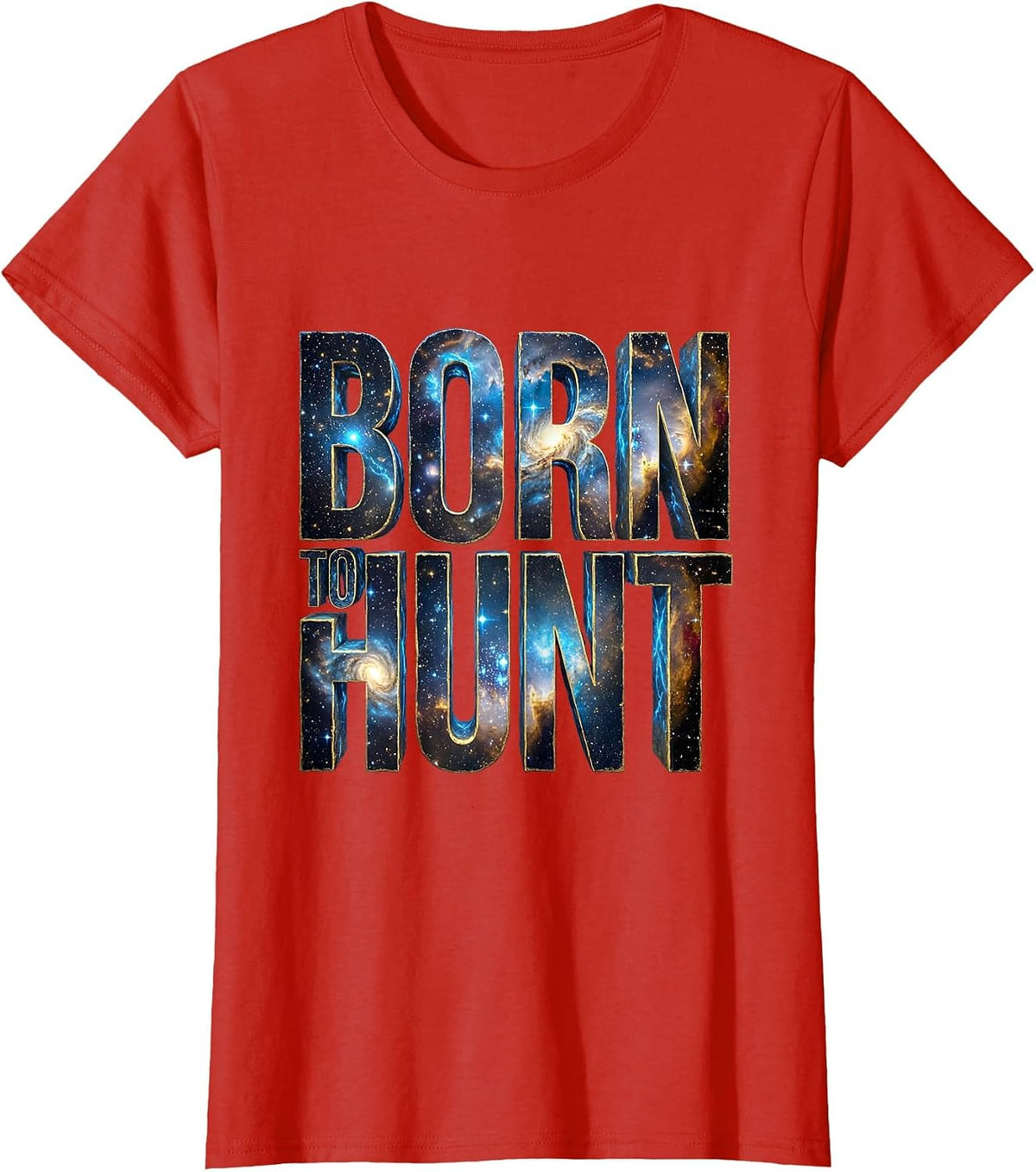 Born to Hunt Outdoor Hunting Graphic Design T-Shirt - Red