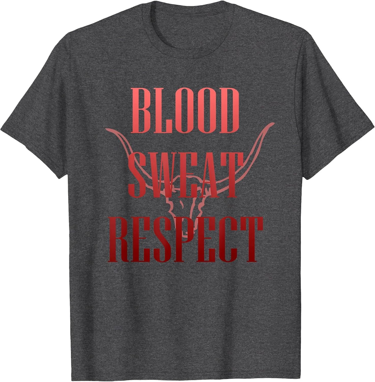 Blood Sweat Respect Motivation in the Gym - Anger Mode T-Shirt - Dark Heather Grey