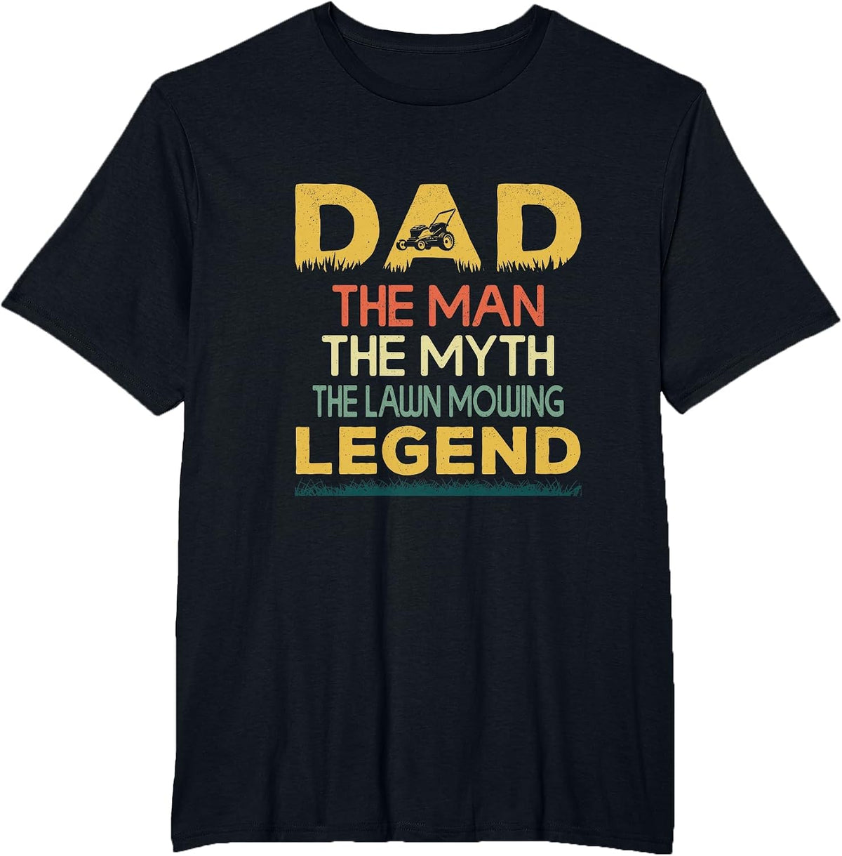Lawn Mowing Dad Funny Gardener Landscapers Lawn Mower Men T-Shirt - Black