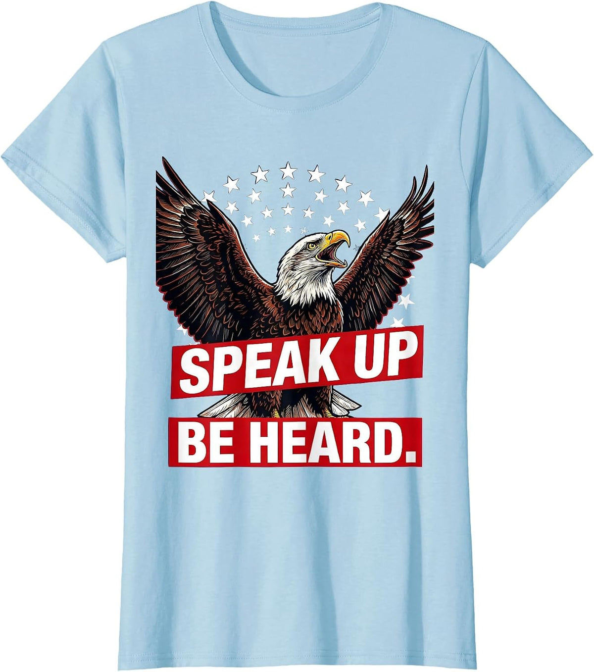 Women's Speak Up Be Heard Speech Therapy Design T-Shirt - Baby Blue