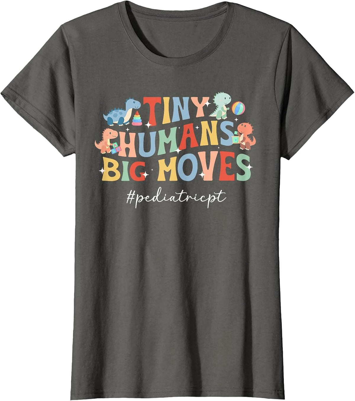 Tiny Humans Pediatric PT Pediatric Physical Therapy T-Shirt - Asphalt Grey