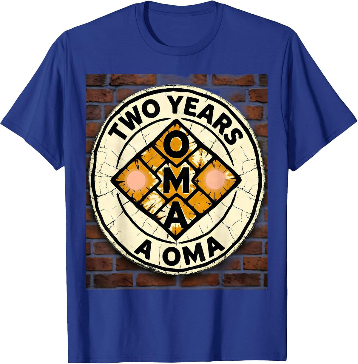 Two Years A Oma Family Matching Birthday Sweet Peach Wild T-Shirt - Royal Blue
