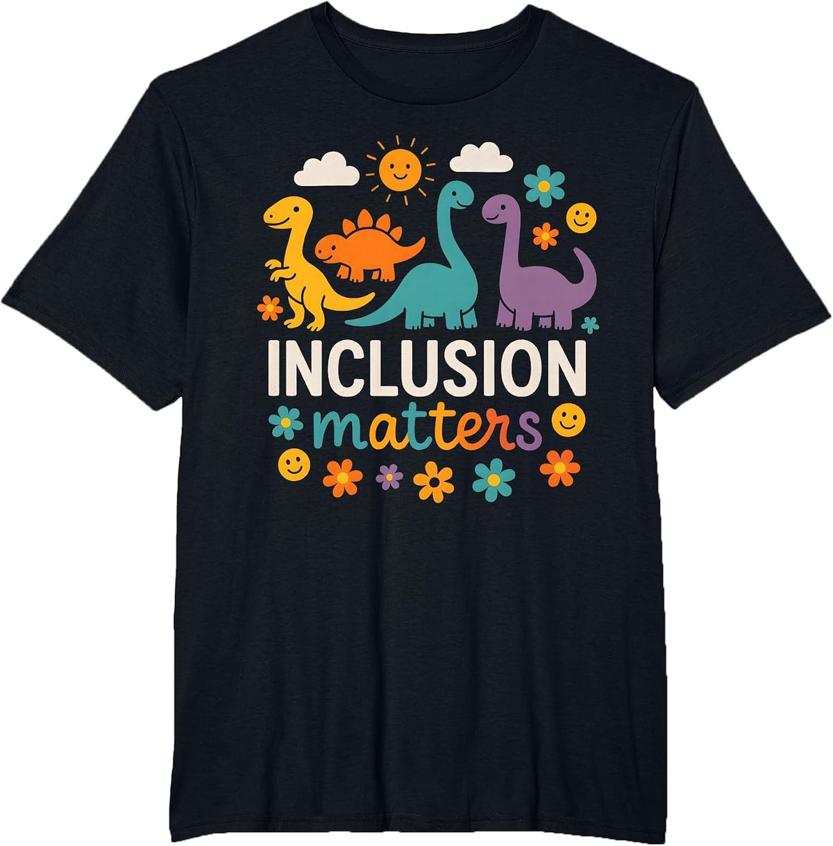 Inclusion Matters Special Education Hope Diversity Teacher T-Shirt - Black