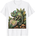 Chameleon Tie Dye Leaf Camouflage Design T-Shirt - White
