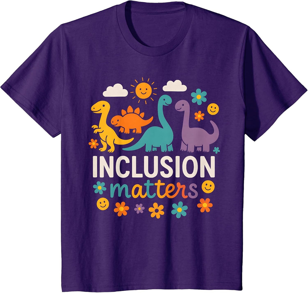 Inclusion Matters Special Education Hope Diversity Teacher T-Shirt - Purple