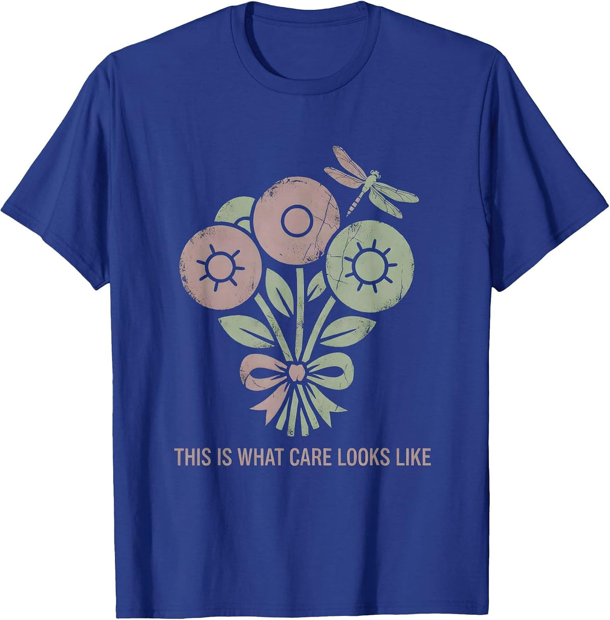 This Is What Care Looks Like Social Worker Design T-Shirt - Royal Blue