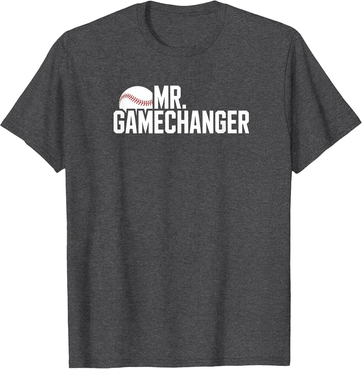 Mr. Gamechanger Baseball Scorekeeper Love T-Shirt - Dark Heather Grey