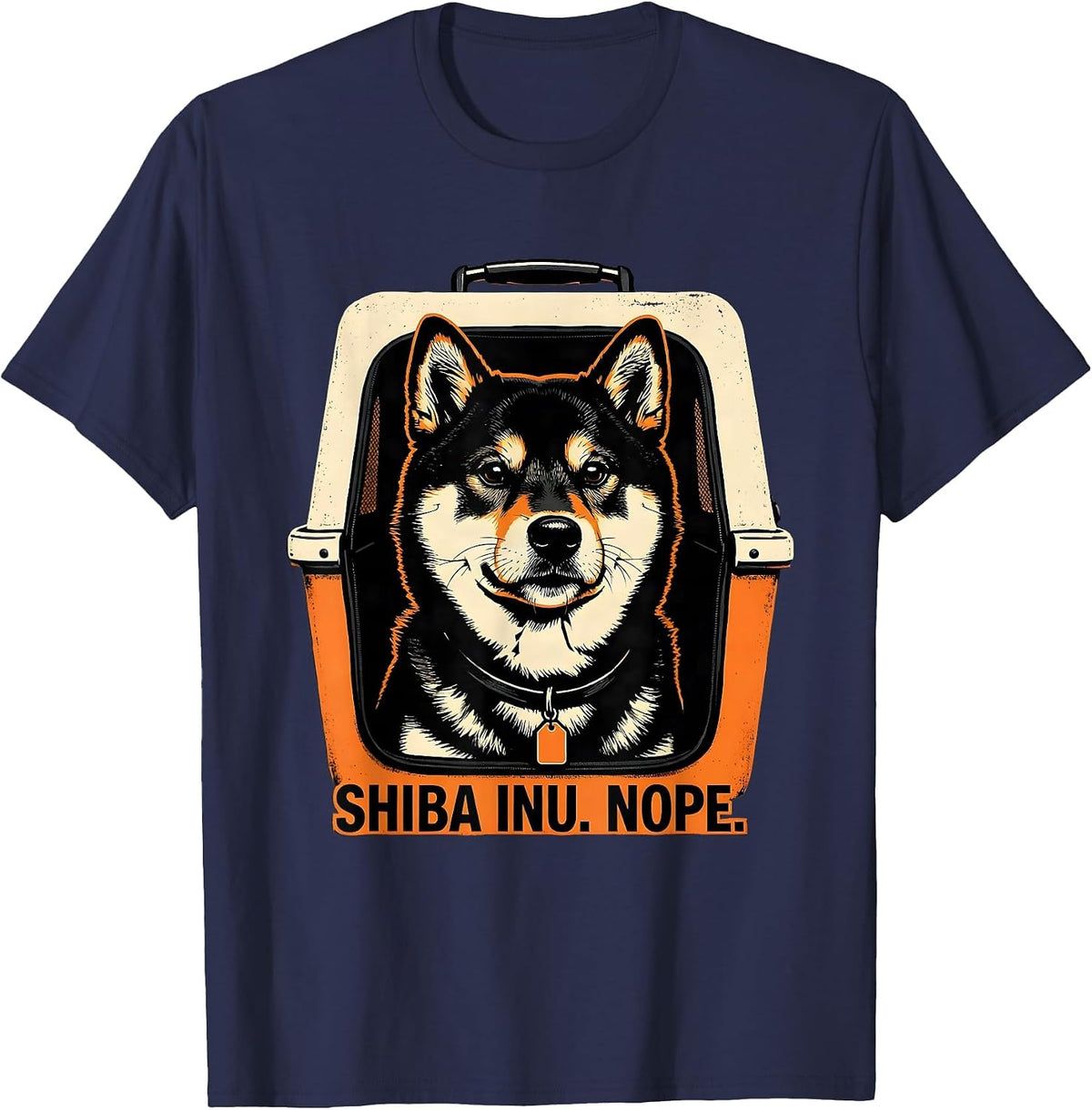 Shiba Inu Nope Funny Dog Lover Gift Women Girls T-Shirt - Navy Blue