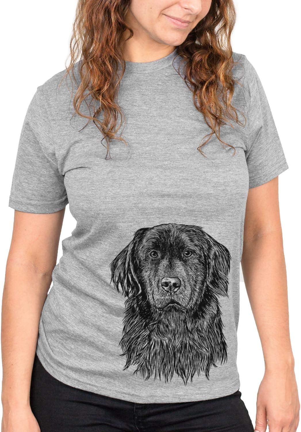 Bare Jinx the Newfoundland Dog Triblend T-Shirt - Unisex Grey Crew Neck
