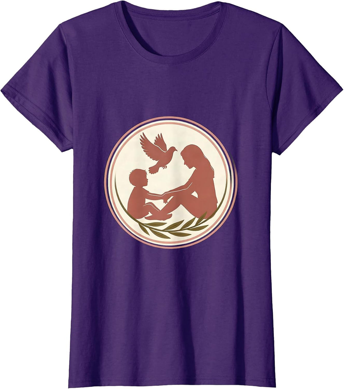 Women's Speech Therapy Illustration Graphic Design T-Shirt - Purple