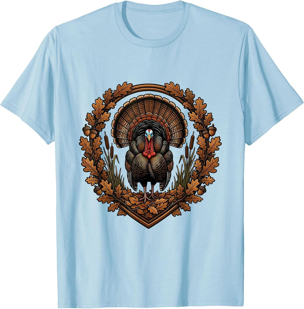 Men's Bottomland Camo Wild Turkey Strut Graphic T-Shirt - Baby Blue