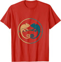 Men's Twin Day Matching Chameleons on a Branch T-Shirt - Red