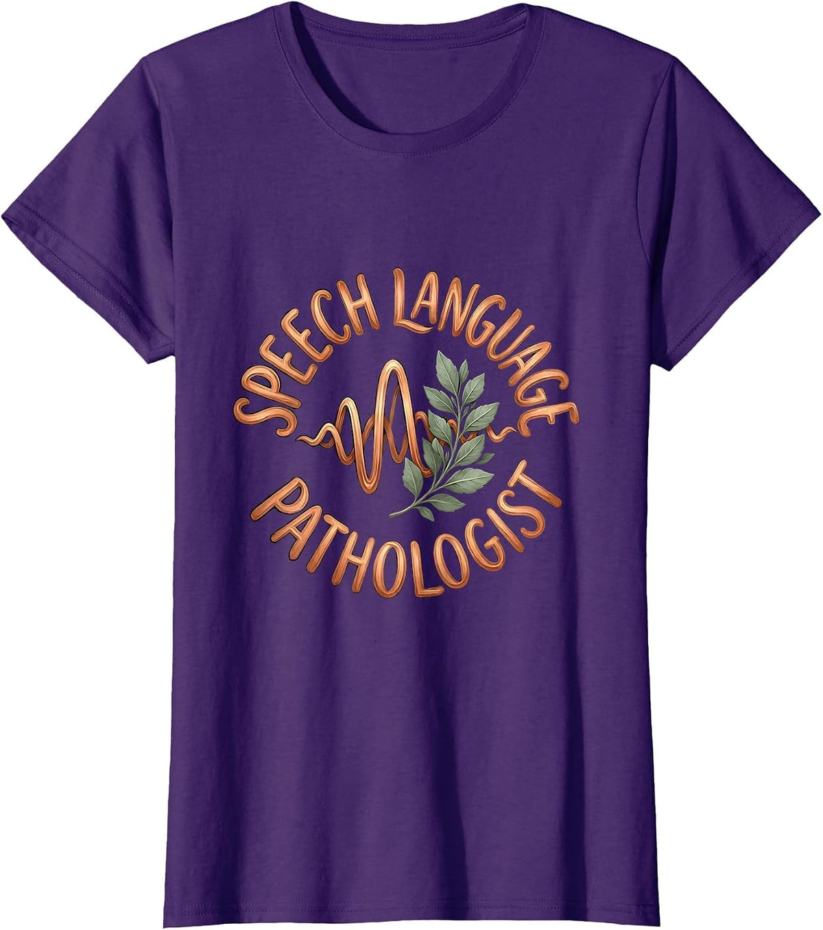 Women's Speech Language Pathologist Boho Floral SLP Professional T-Shirt - Purple