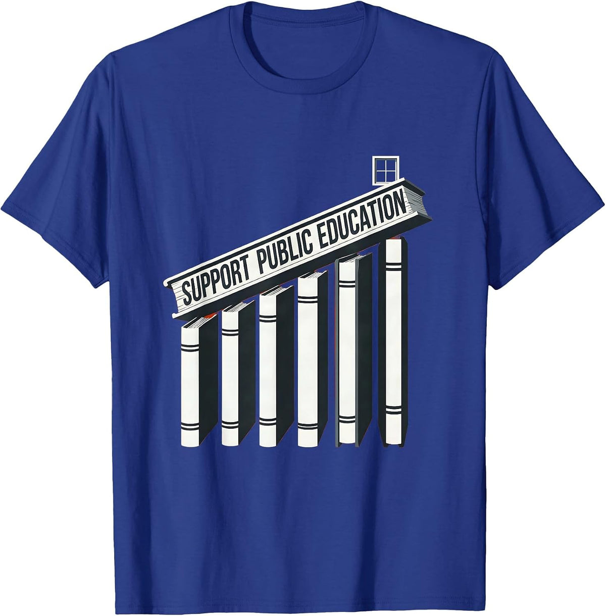 Support Public Education Red For Ed Teacher Protest T-Shirt - Royal Blue