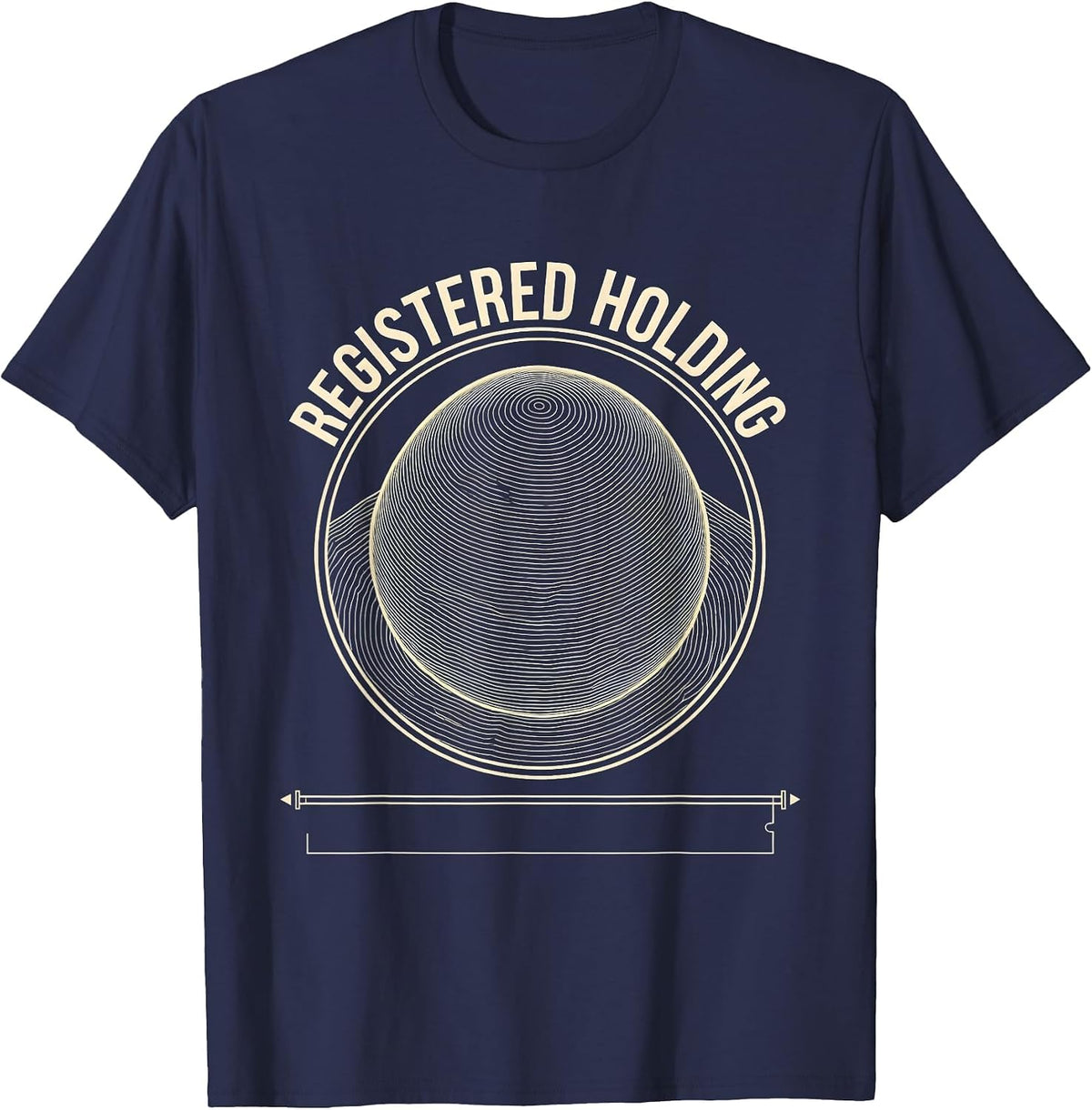 Registered Holding Topographic Contour Rock Collector T-Shirt - Navy Blue
