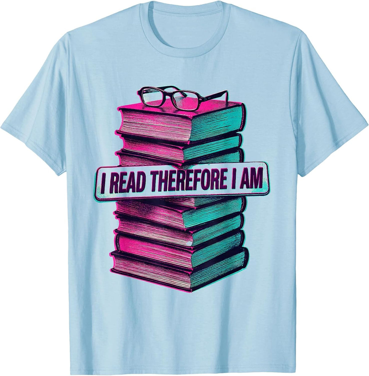 Men's I Read Therefore I Am English Teacher Design T-Shirt - Baby Blue
