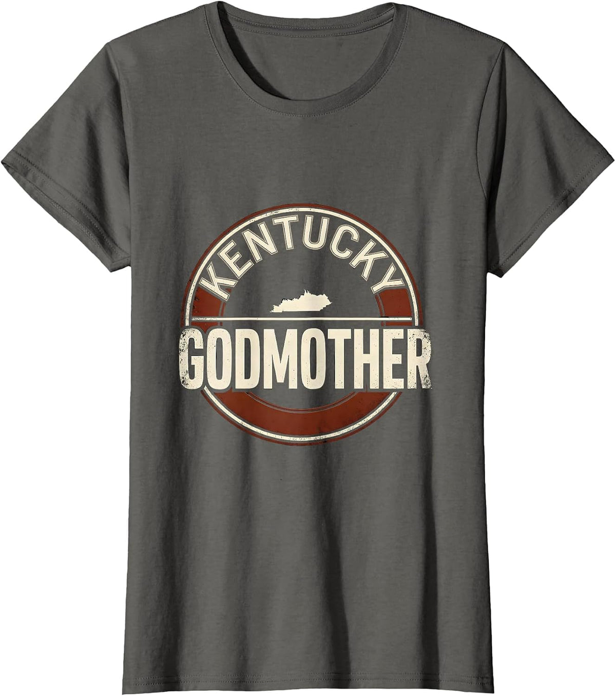 Women's Kentucky Godmother Vintage State Pride Kentucky Dad T-Shirt - Asphalt Grey
