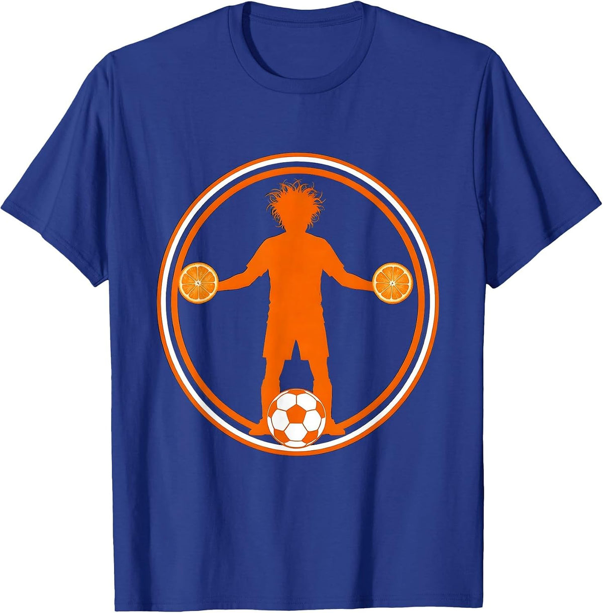Soccer Dad Orange Slices Graphic Tee T-Shirt - Royal Blue