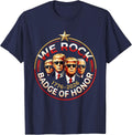 We Rock Badge Of Honor Presidential Emblem T-Shirt - Navy Blue
