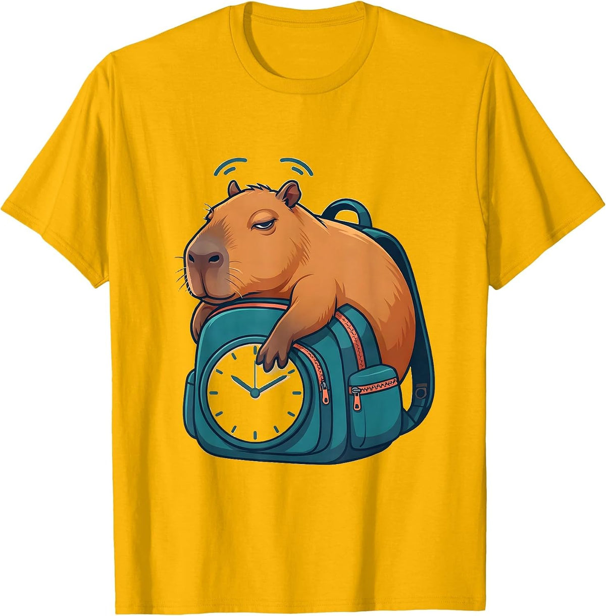 Capybara Gamer Funny Internet Animal Humor T-Shirt - Golden Yellow