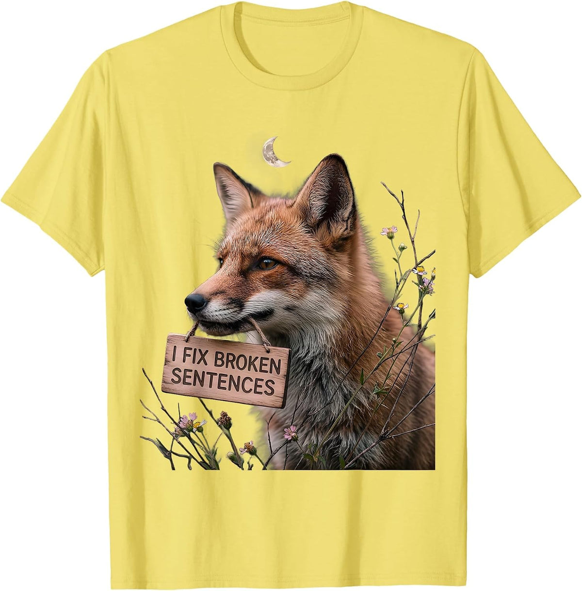 Men's I Fix Broken Sentences Speech Therapy Design T-Shirt - Lemon Yellow