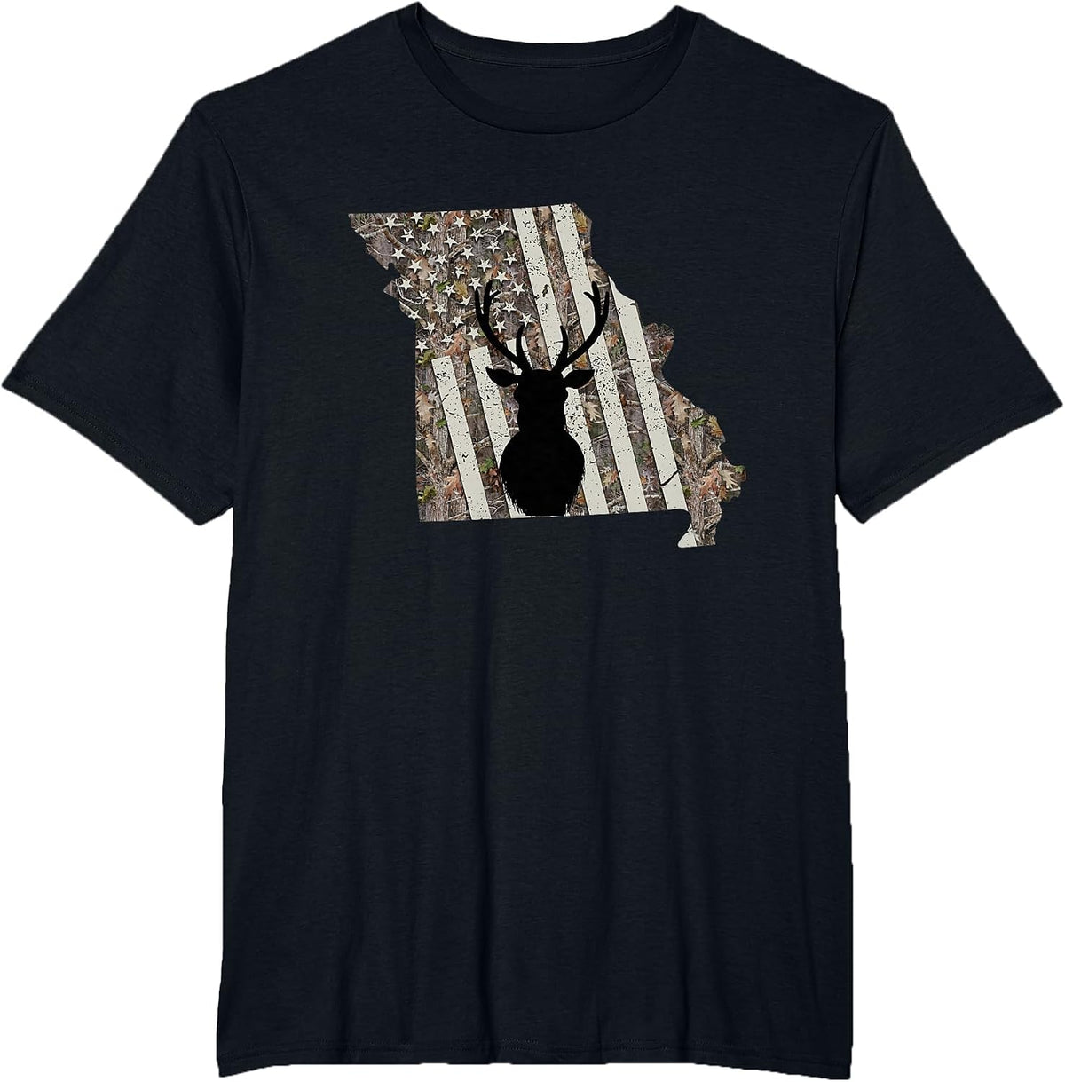 Missouri Whitetail Deer Hunting T-Shirt - Black