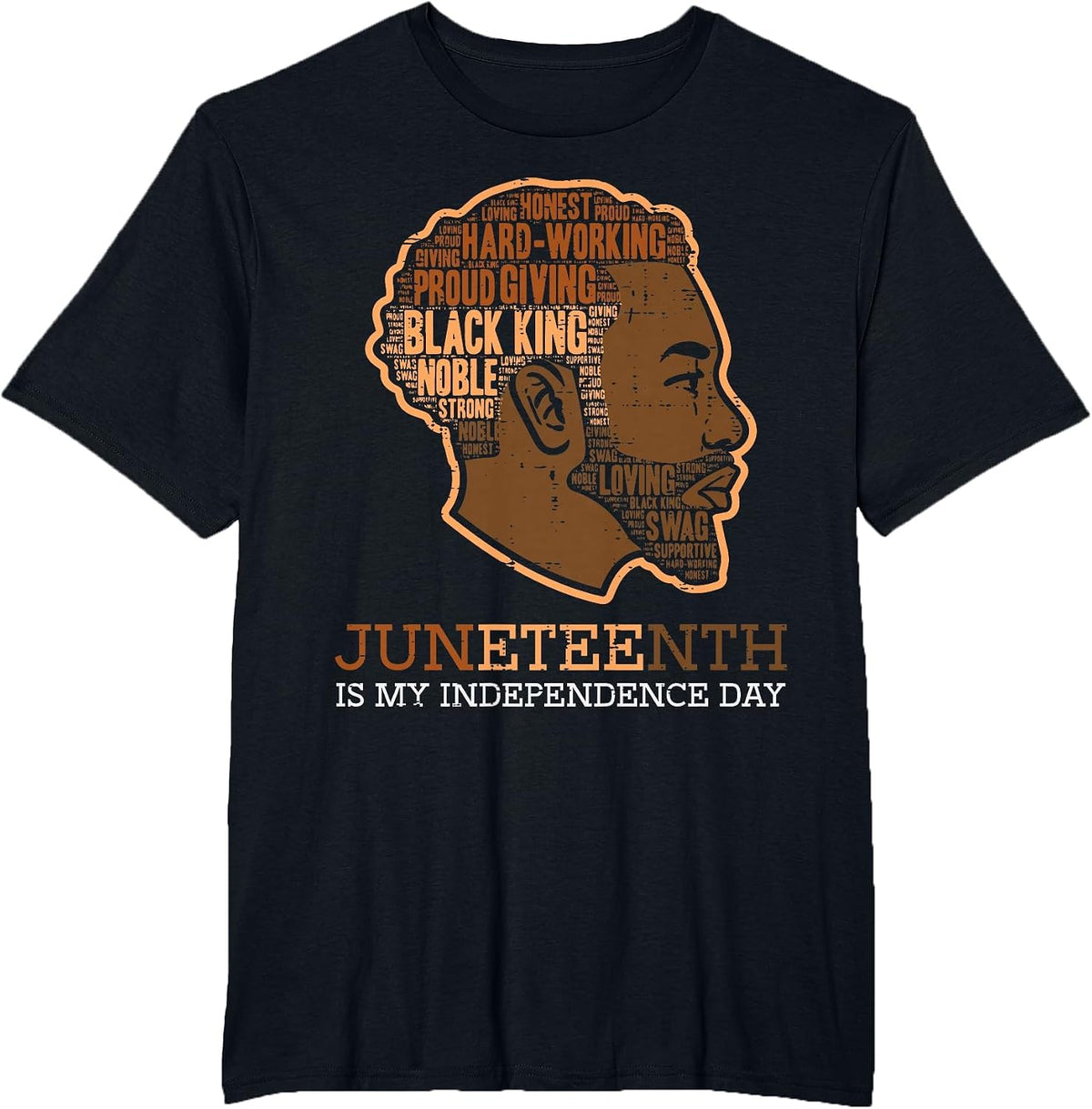Juneteenth Black King Independence Day Melanin Dad Men Teens T-Shirt - Black