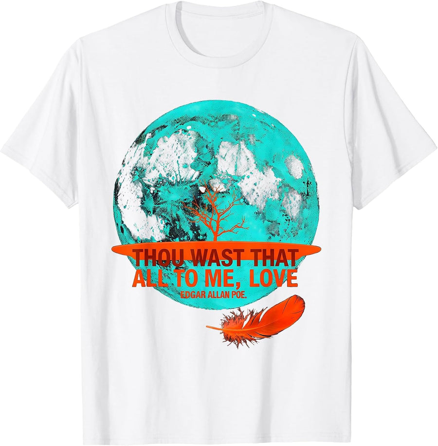 Men's Thou Wast That All To Me, Love — Edgar Allan Poe Gothic T-Shirt - White