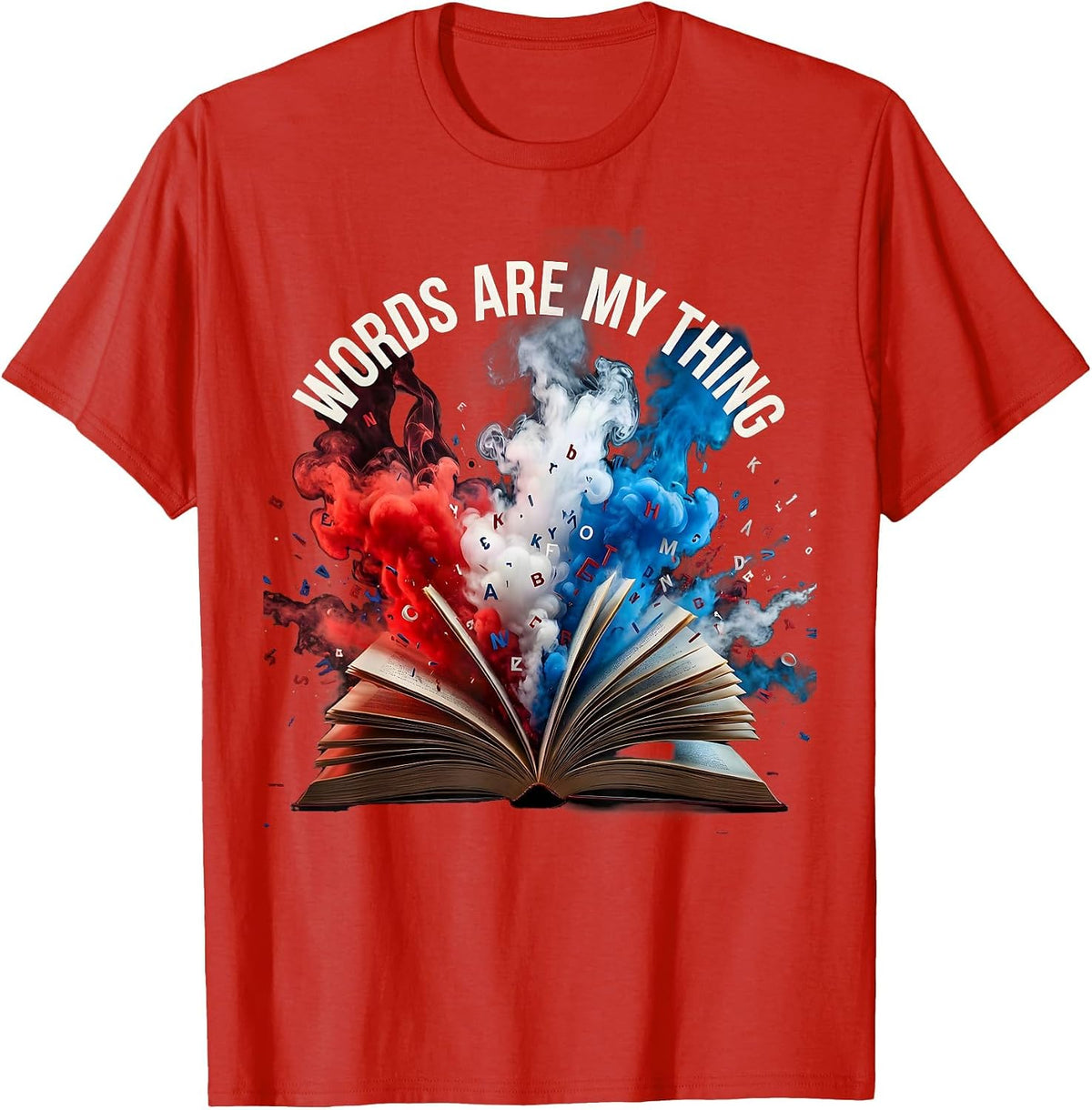 Men's Words Are My Thing English Teacher Design T-Shirt - Red
