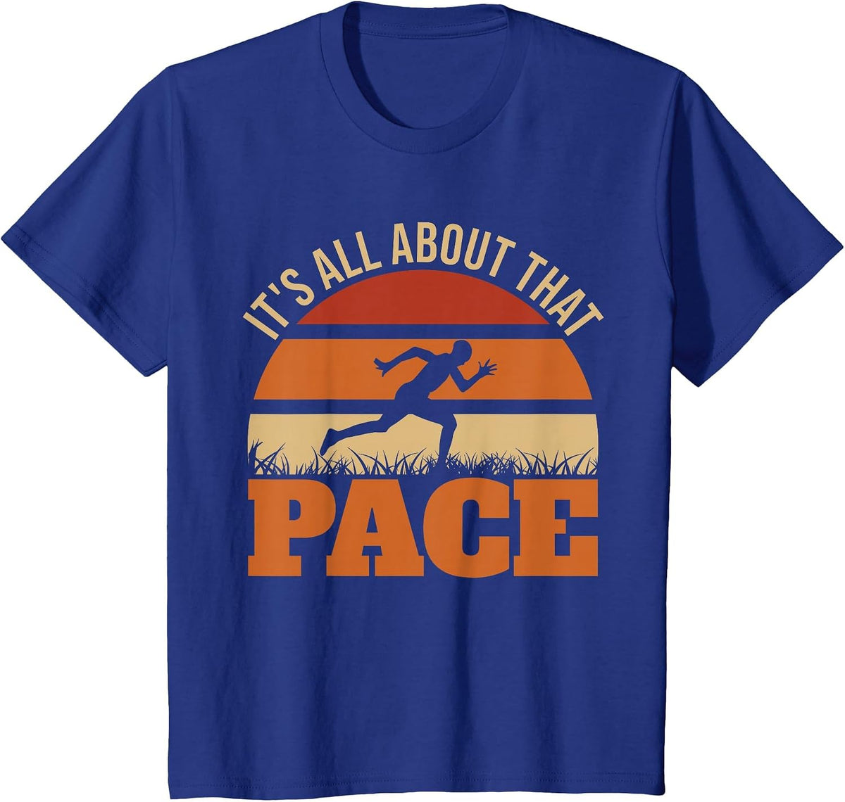 It's All About that Pace Track and Field XC Cross Country T-Shirt - Royal Blue