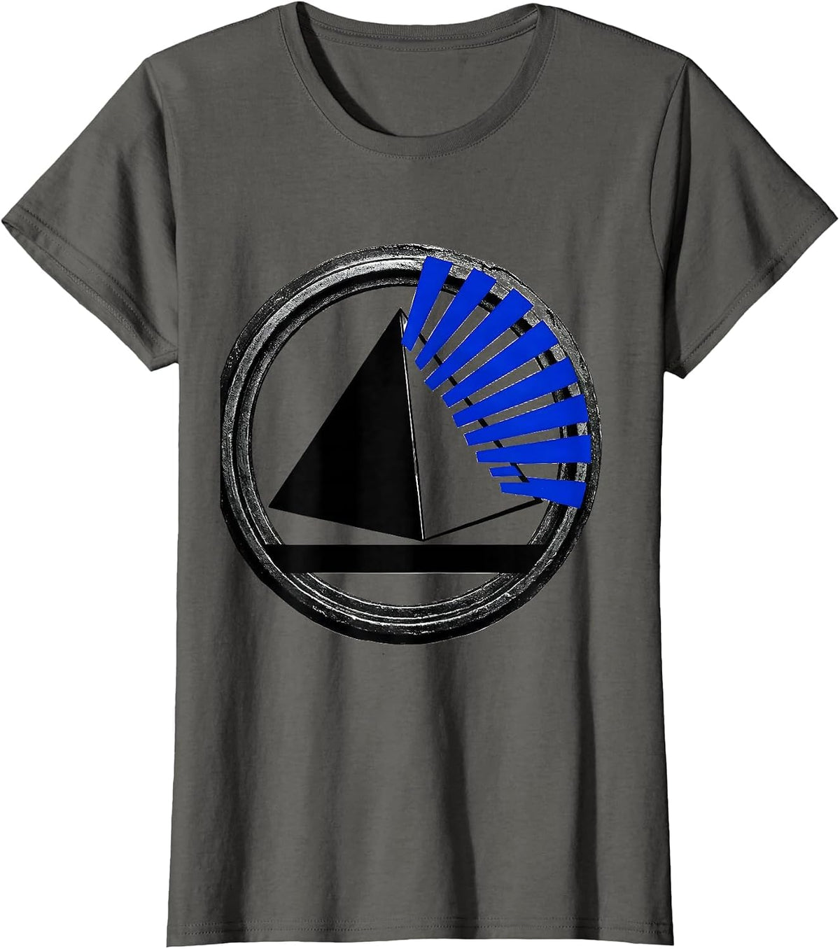 Women's Crystal Prism Data Light Refraction Graphic T-Shirt - Asphalt Grey