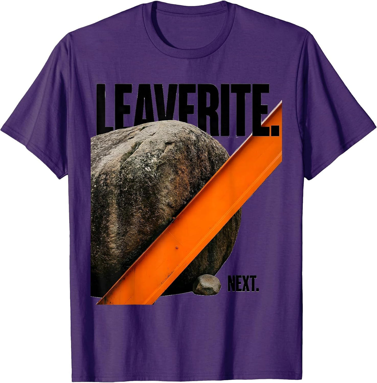 Leaverite Next Brutalist Rock Collector Geology Humor T-Shirt - Purple