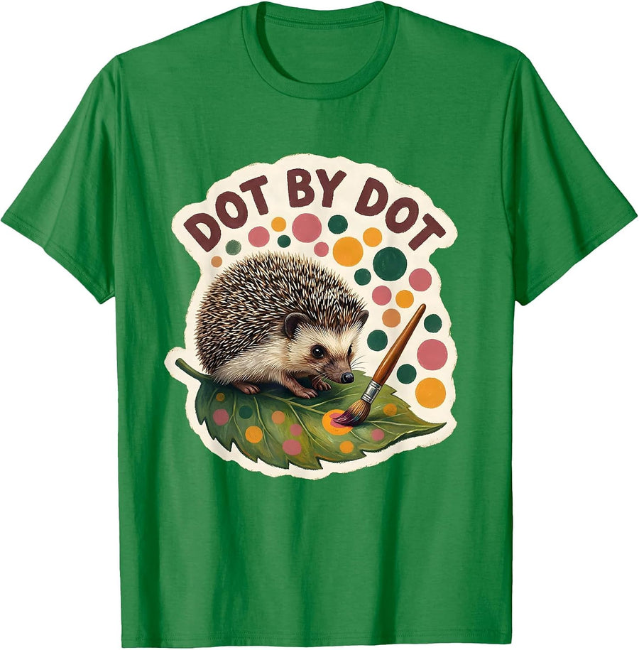 Men's Dot by Dot Artistic Design for Creative Minds T-Shirt - Kelly Green