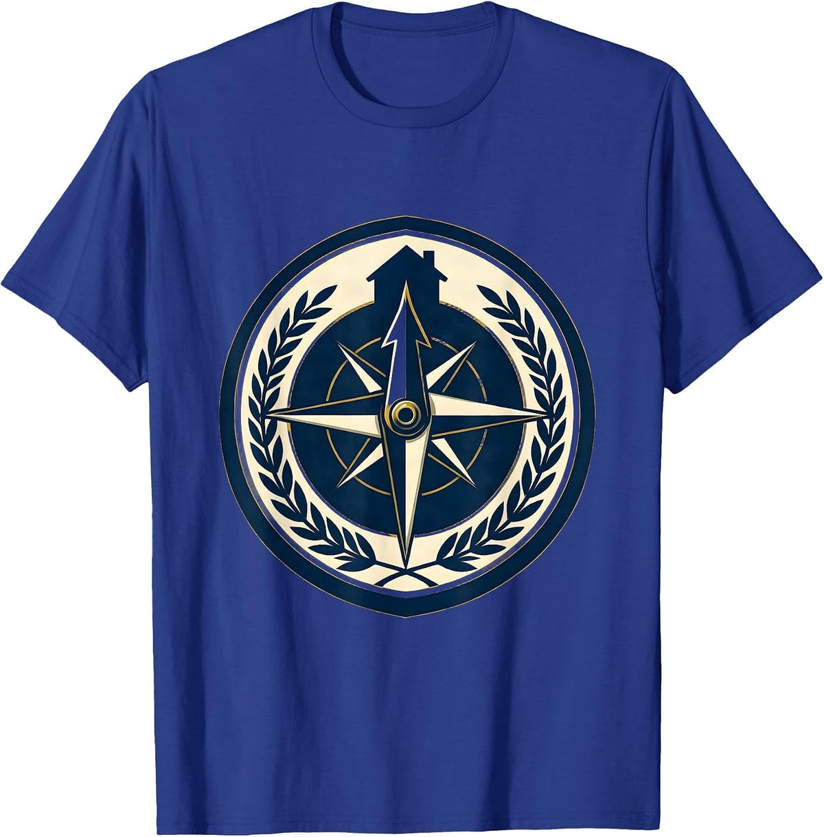 Men's Social Worker Compass Home Graphic Design T-Shirt - Royal Blue