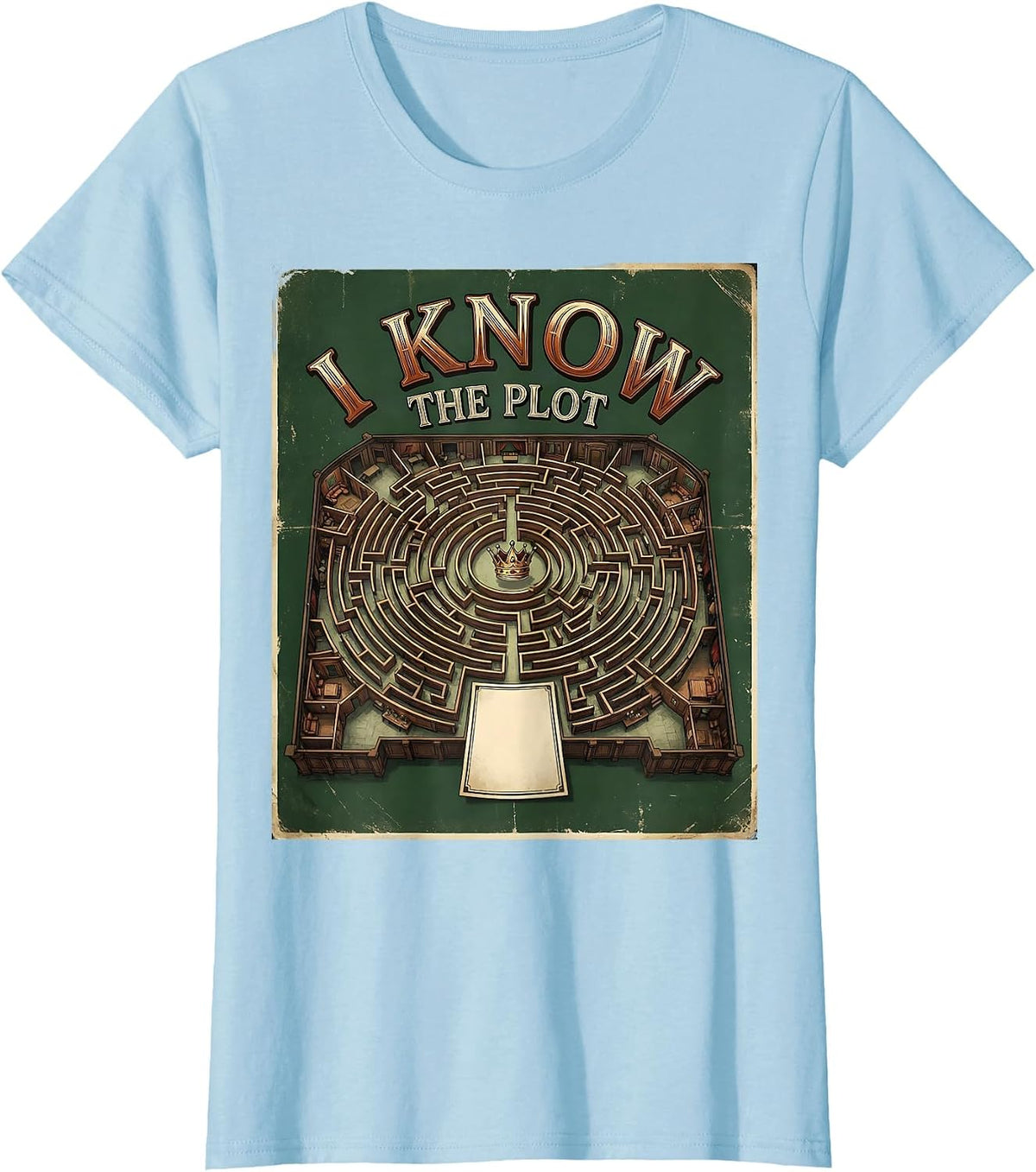 I Know The Plot Vintage Shakespeare Literary Drama Humor T-Shirt - Baby Blue