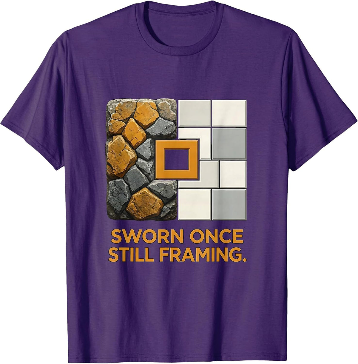 Men's Sworn Once Still Framing Freemason Brotherhood Pride T-Shirt - Purple