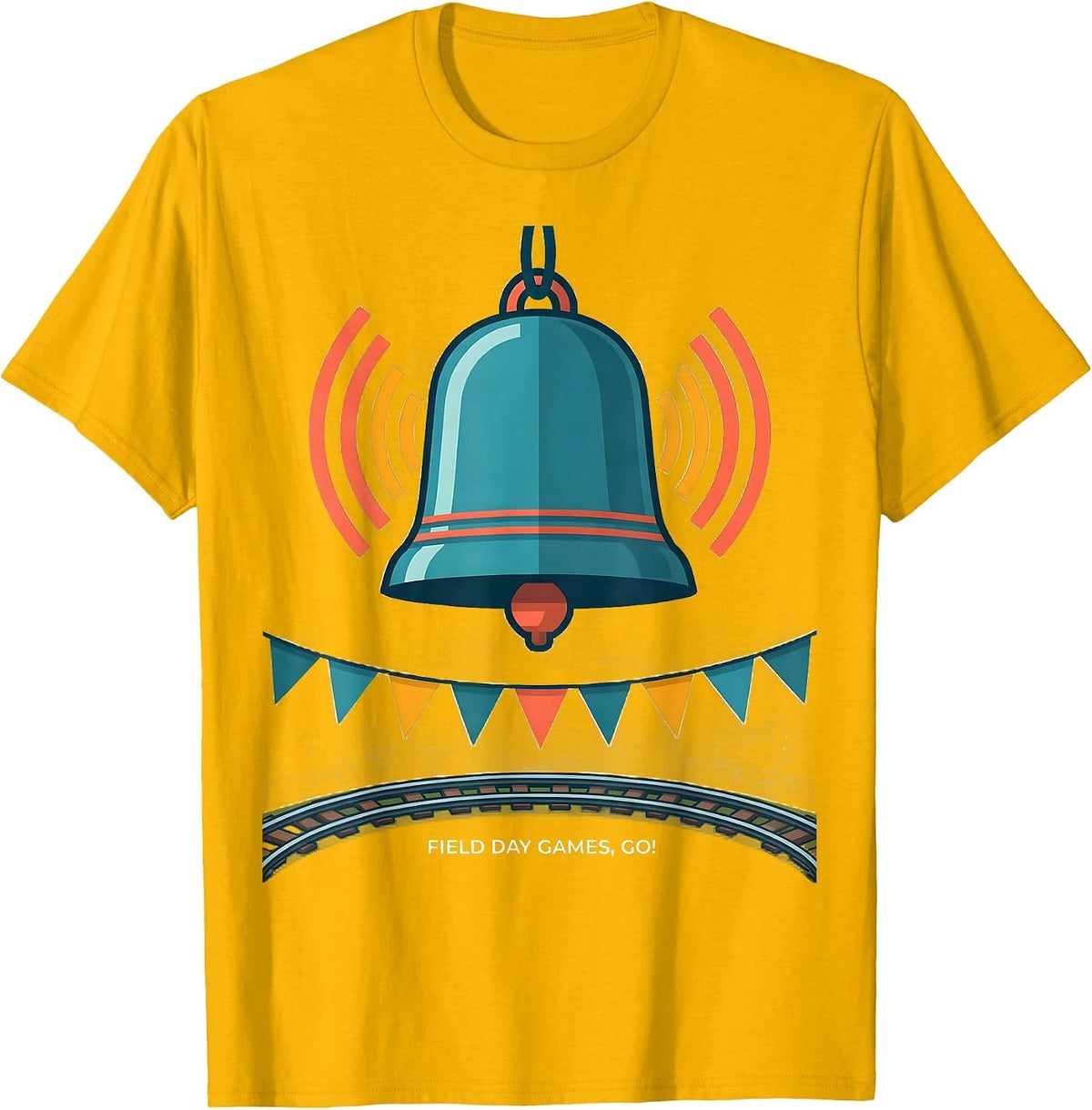 Field Day Games Go! School Field Day Teacher Student Team T-Shirt - Golden Yellow