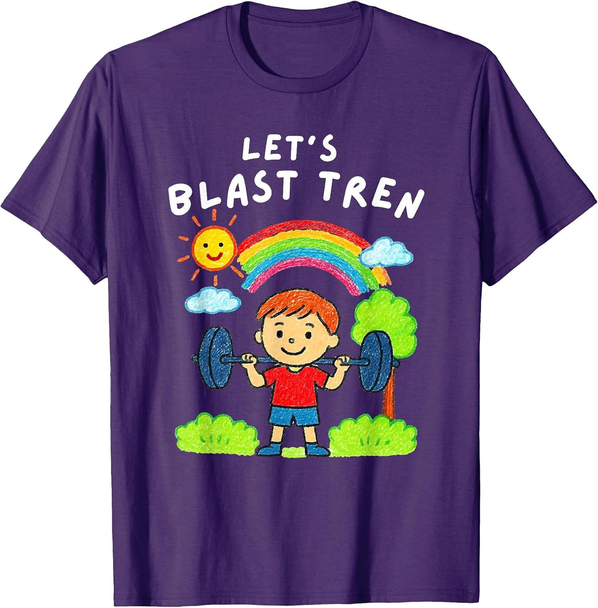 Let’s Blast Tren Funny Gym Workout T-Shirt - Purple