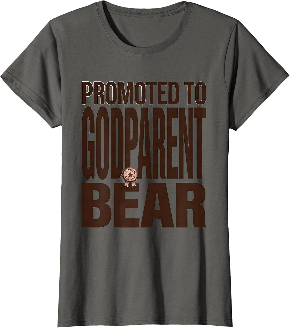 Women's Promoted To Godparent Bear Cute Bear Family Matching Baby T-Shirt - Asphalt Grey