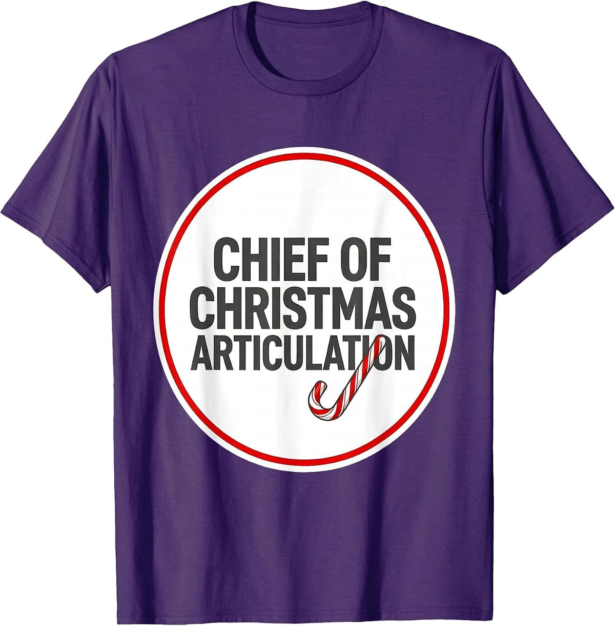Men's Chief Of Christmas Articulation Funny Speech Therapy SLP T-Shirt - Purple