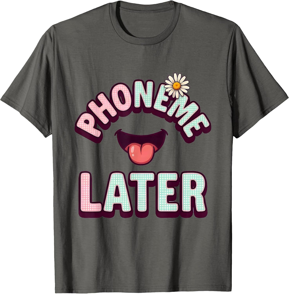 Phoneme Later Cute Kawaii Speech Language Pathologist SLP T-Shirt - Asphalt Grey