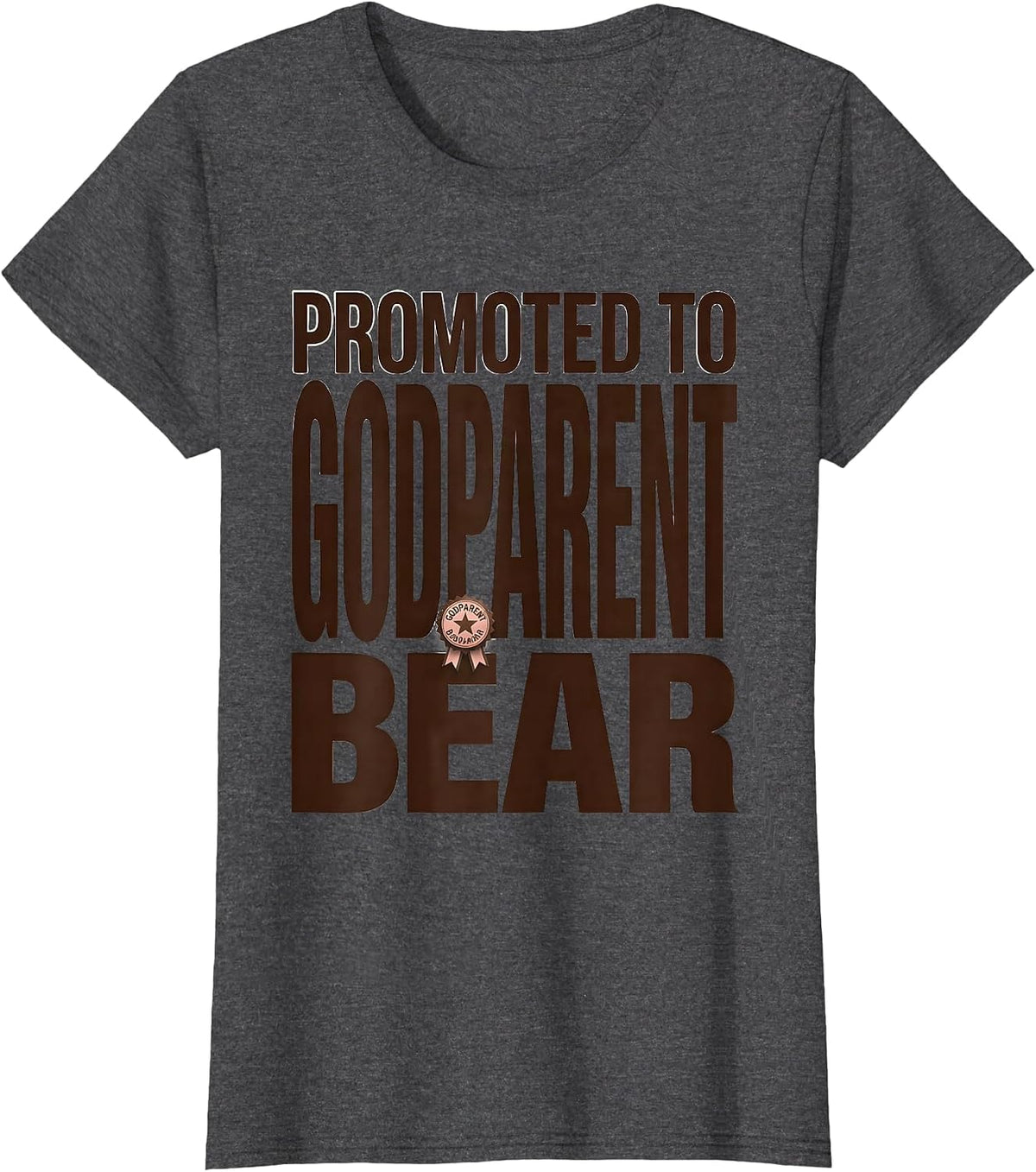 Women's Promoted To Godparent Bear Cute Bear Family Matching Baby T-Shirt - Dark Heather Grey