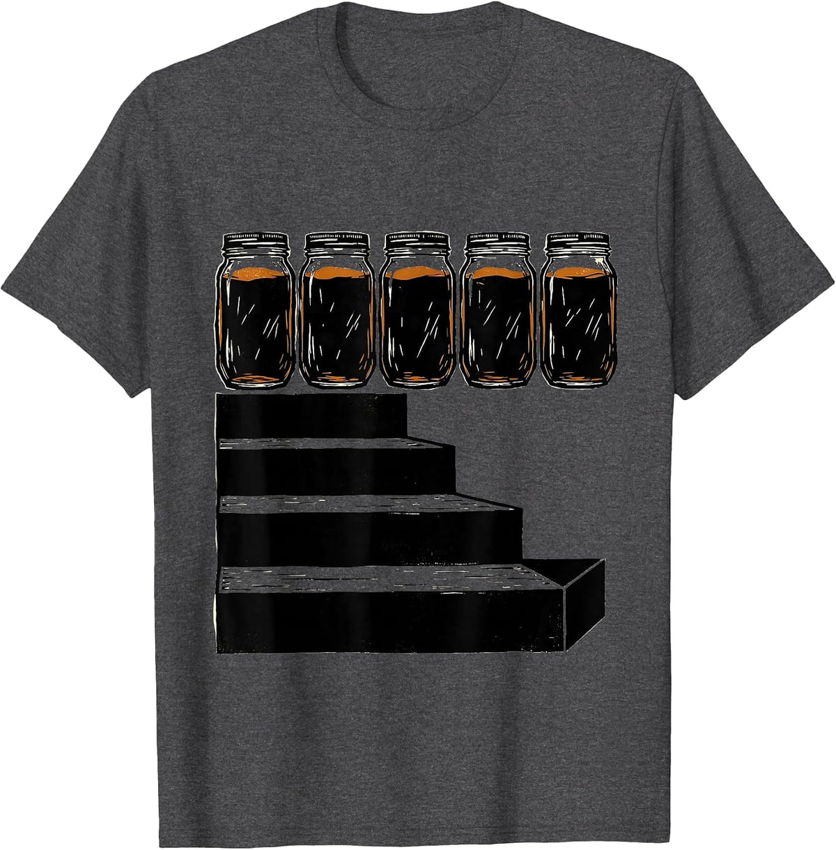 Sweet Tea Mason Jar Southern Pride College Fan T-Shirt - Dark Heather Grey